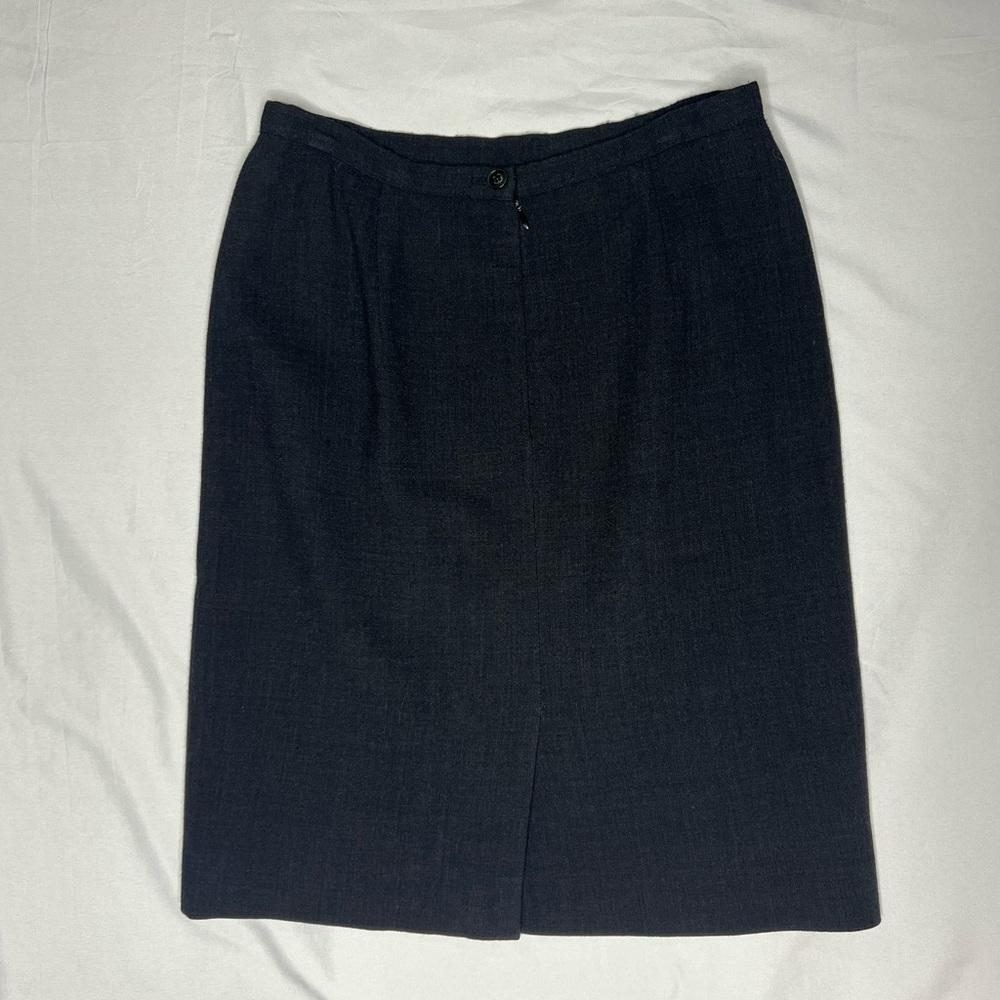 Vintage Black Giorgio Armani Wool Skirt Size 8